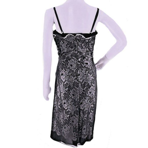 DOLCE & GABBANA Crystal Lace After Five Designer Dress 44 - Picture 6 of 13